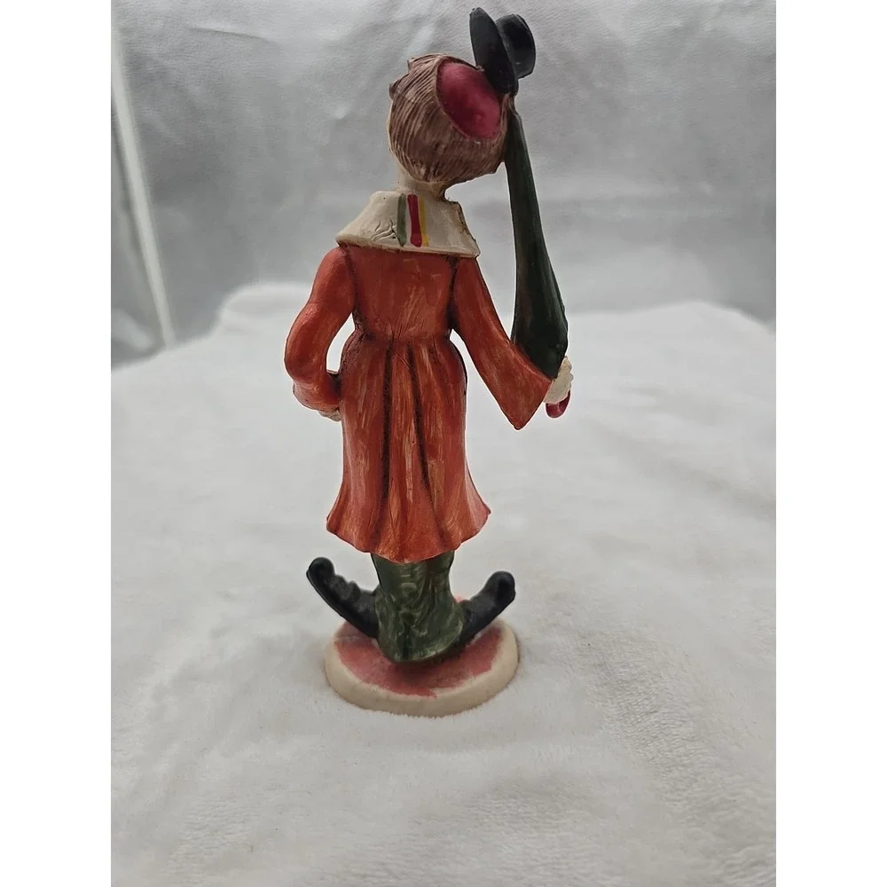 Vintage Fontanini Clown Figure w/ Umbrella Made in Italy Hobo